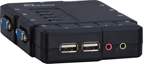 Inter-Tech KVM CS-41UA 4X DB15 4X 4pol 3,5mm Klinke 2X USB 1x VGA