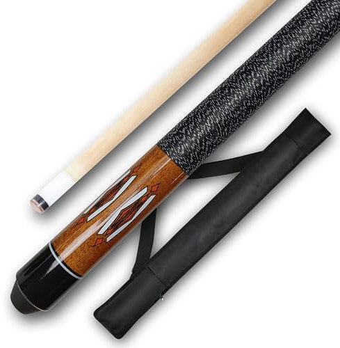 Billard Queue Tycoon TC-2 braun perfekt als Einsteigerqueue, Queuelänge ca. 145 cm, 2-TLG. Dazu eine Billard Tasche mit Schultergurt und einen Billardhandschuh GRATIS