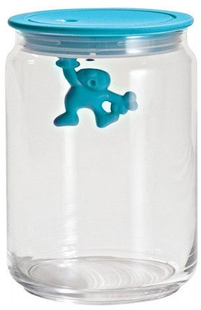 Alessi Gianni storage jar medium aqua Blue