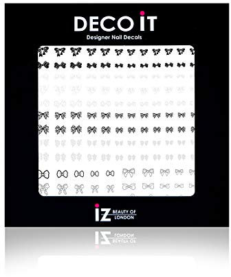 Monochrome Bow Nail Decals/Stickers by iZ Beauty LDN