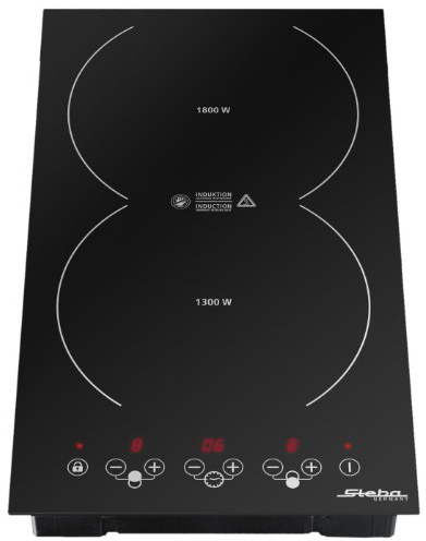 Steba Doppel-Induktionskochfeld, robuste durchgefärbte Glas-Keramik-Oberfläche, Einbaufähig, 8 Leistungsstufen, Timerfunktion (5-99 min.), Kindersicherung, 3100 Watt, IK 200