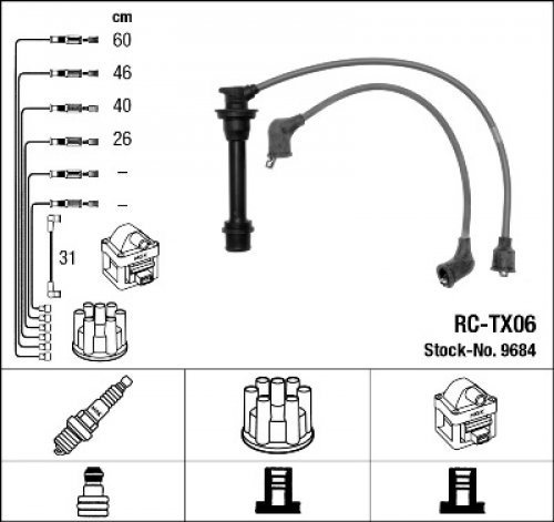 NGK 9684 Ignition Cable Set