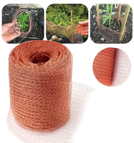 Copper Wire Mesh,Rodent Mesh,for Closing Gaps Around Gardens Windows Garage Door Corners Pipes, Etc.Wire wool mice for Indoors,Garden,127mm*6m