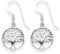 Heather Needham Sterling Silver Yggdrasil Life Tree drop earrings - Size: 13mm. Branded Gift Box - Antiqued finish (oxidized). 6097