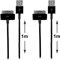 iProtect [2 unidades] Cable de datos USB para iPhone 4/4S, iPhone 3G/3GS, iPad 1/2/3 y iPod 4S 4 3GS Classic Touch Nano 3G 2G Photo Mini, color negro