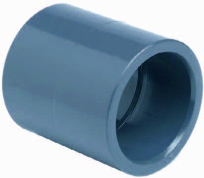 10 pezzi PVC manicotto, 50 mm, 2 manicotti a incollaggio (10)