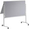 Maul Professionelle Moderationstafel 150 x 120cm, Glasfaseroberfläche Pinnfähig, klappbare Mobile Stellwand, 4 Rollen und Ablageschale, Grau, 6380282, 1 Stück