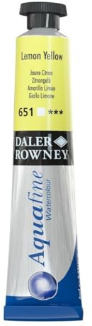 Daler-Rowney Aquafine Watercolour Paint, Aluminium Tube, 0.27oz - 8 ml, Lemon Yellow