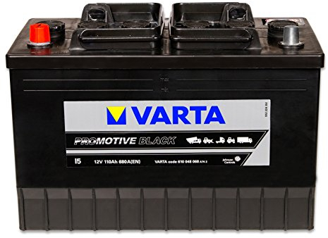 Varta Promotive Black I5 Batterie Poids Lourds, Travaux Publics, Agricoles, 12 V 110Ah 680 Amps (En)