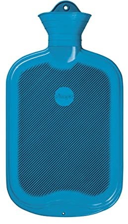 Sanger Wärmflasche, gerippt, Dunkelblau, 2 l