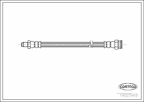 Corteco 19025968 Bremsschlauch hinten außen | 19025968 passend für 500 500C 500 Idea