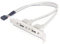Chenyang 40 cm Dual USB 2.0 Typ A Female auf Motherboard 9 Pin Header Kabel mit PCI-Halterung Schraube Panel