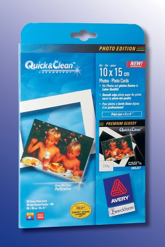 Avery Zweckform, C2551-15, 15 Blatt, Fotopapier, 10 x 15, 220g