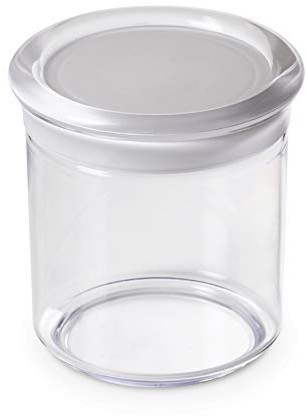 OMADA Design Barattolo Cucina in Plastica da 0,75 lt, Contenitore Porta Sale, Alimenti, Made in Italy, Lavabile in Lavastoviglie, Linea Trendy