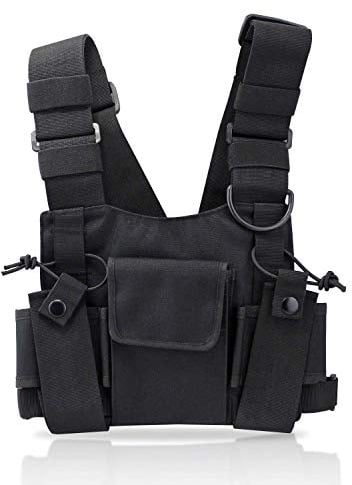 KEESIN Radio Walkie Talkie Brusttasche Harness Taschen-Pack Rucksack Holster Two Way Radios Tragetasche Zubehörhalter (Tippe B)