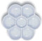 Yasutomo Porcelain (WCW213) - Plato de Paleta de 6 Ondas, 5 Pulgadas de diámetro, Color Blanco
