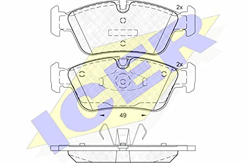 Icer Brakes 181698 Bremsbelagsatz, Scheibenbremse