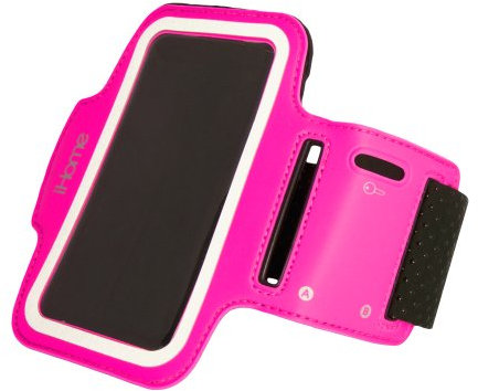 iHome IH-5P141P Sportarmband für iPhone 4/4S/5 und iPod Touch 4G/5G, Pink