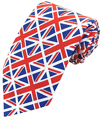 Cravatta da uomo con stampata la bandiera inglese