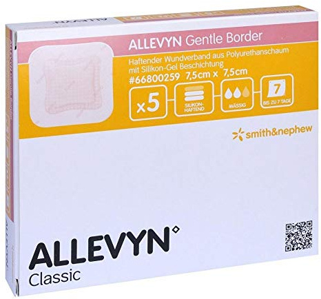 Allevyn Gentle Border 7,5x7,5 cm Schaumverb.