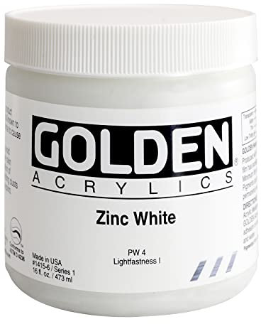 Golden Acrylique : 473ml épais ZINC Blanc