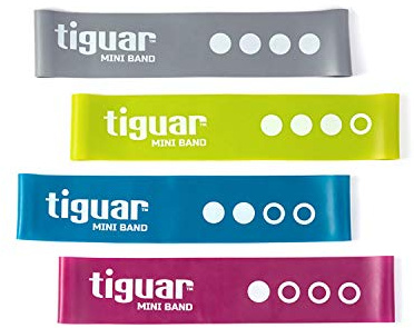 Tiguar Minibands 4 Widerstände 4 Farben Widerstandstraining Fitness Bodyshape