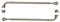 Versailles Home Fashions Pair of Swing Arm Mit Kugel-Endstück, Stahl, Zinnfarben, 14 by 24-Inch