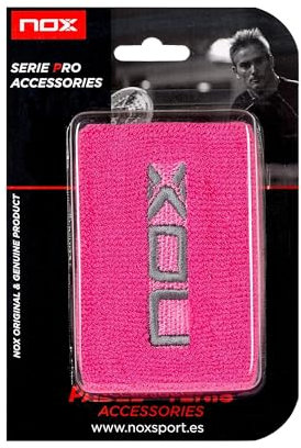 NOX Muñequeras Deportivas Rosa/Blanco