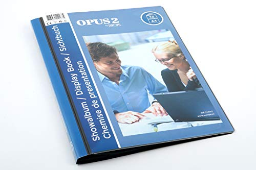 Livre de présentation EUROPEL au format A4 avec 10 pochettes - livre de présentation avec incrustation vue de face - portfolio pour réunions & conférences - gris foncé / anthracite - 114167