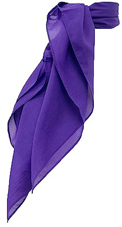 Hip Hop 50's Shop 1950s Chiffon Scarf Square Vintage Retro Sheer Neck Hair Tie Women Girls Purple (Purple 23)
