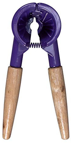 Durandal Nussknacker für Nüsse | 4 Farben | Mit Nussknacker Holzgriff | Auch idealer Sektkorkenöffner | Für Walnüsse, Haselnüsse & Mandeln (Violet)