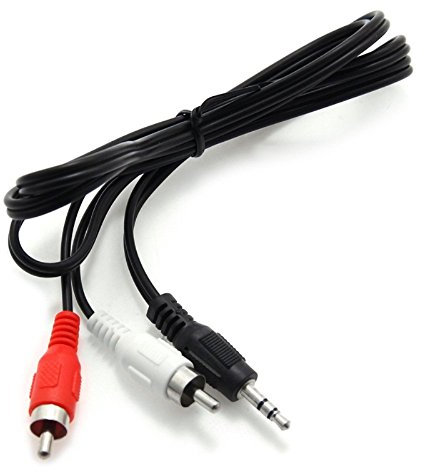 Ilovemyphone Cable Audio Mini Jack 3.5 mm Macho a 2 RCA Macho 1 Metro Auriculares Estereo