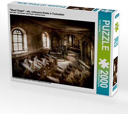 CALVENDO Puzzle Ghost Chapel - alte, verlassene Kirche in Tschechien 2000 Teile Puzzle quer | 2000 Teile Lege-Größe 90 x 67 cm Foto-Puzzle für glückliche Stunden