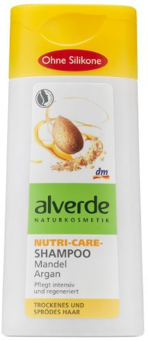 Alverde Nutri-Care Almond & Argan Shampoo - Regenerates Brittle Hair, Ideal for Curly Hair - Natrue Certified / Not Tested on Animals / Vegan - 200ml by Alverde Natural Cosmetic