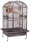 Montana Cages | Vogelvoliere Papageienkäfig Hacienda Dome, für kleine- & mittelgroße Papageien, inkl. Anflugklappe, 4 Lenkrollen, 4 Edelstahlnäpfe, Antik Edition, ca. 91 x 71 x 165 cm