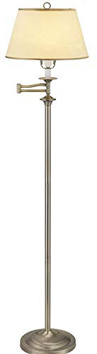 Belfry Swing Arm Floor Lamp, Antique Brass finish supplied complete with Parchment shade