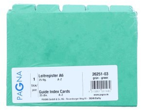 Pagna Leitregister A6 A-Z Pressspan grün