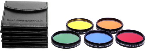 52mm. set 5 filtri colorati Blackdove-cameras. Rosso Arancione Giallo Verde Blu.