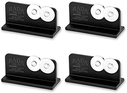 Rada Cutlery Quick Edge Messerschärfer (R119), 4 Stück | 8,9 cm x 5,1 cm Edelstahlräder