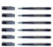 Faber-Castell Fineliner „Broadpen 1554“, 6 Stifte mit Filzspitze, Schwarz
