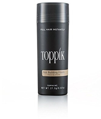 TOPPIK 27,5 g. - Streuhaar gegen lichtes Haar und Glatzenbildung, Haarverdichtung mit Schütthaar oder Streuhaar, Farbton:Mittelblond