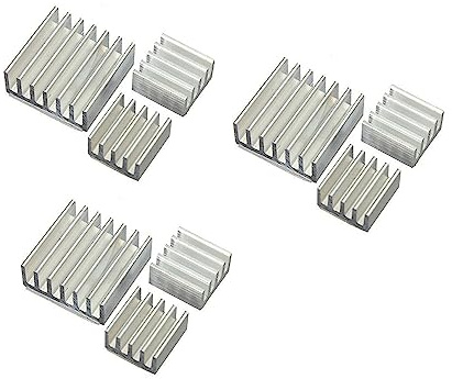 Aihasd 3er Set Alu Kühlkörper in verschiedenen Größen A + B - | zum Aufkleben