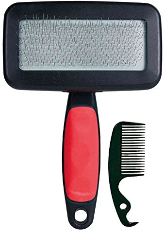 Trixie TX-23462 Soft Brush with Brush Cleaner 10 x 13 cm, 4011905234625