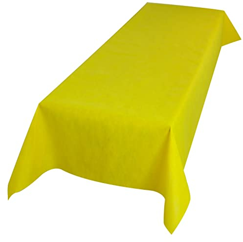 Sensalux Bierzeltgarnitur, Tischdecke aus stoffähnlichem Vlies, Standard 100 by Oeko-TEX, ideal für Jede Feier, Catering, Hochzeit, Geburtstag, 1m x 2,5m, Gelb