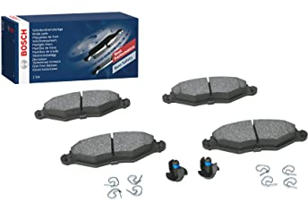Bosch BP376 - Plaquettes de Frein Avant pour Voiture - Qualité Bosch - Réduction du Bruit et de la Poussière - Certifié ECE-R90 - Sans Cuivre - Jeu de 4 Plaquettes - Avec Accessoires