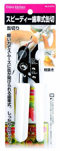 Pearl ENJOY KITCHEN speedy gear type can opener C-4712 (Japan import / The package and the manual are written in Japanese)