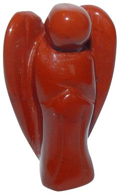 Jaspis Rot Engel Figur Mini Schutzengel ca. 22 x 33 mm ca. 10-12 Gramm Glücksbringer.(3163)