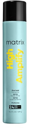 Matrix High Amplify ProForma Firm Hold Hairspray - Adds Intense Volume & Shine, For Fine Hair, Silicone-Free and Vegan, 24 Hour Humidity Resistance, Fast Drying, For All Hair Types