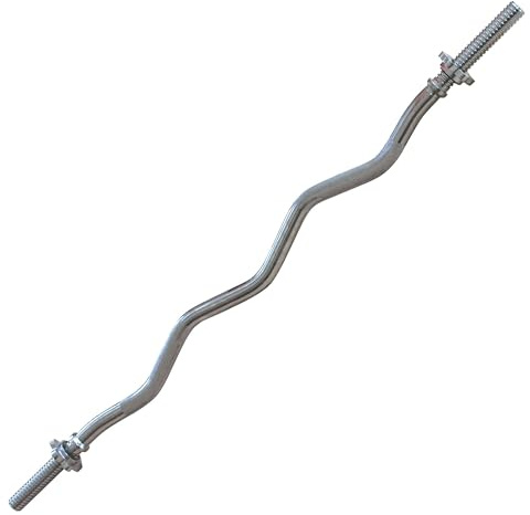 Tunturi Kurzhantelstange – Curlstange – Alanhead – 120 cm – 30 mm – Schraubverschluss