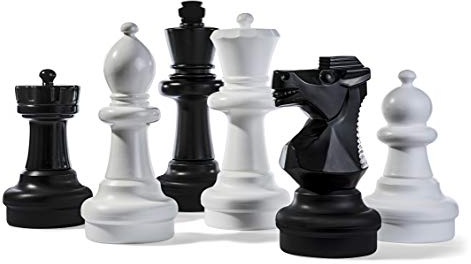 Kettler Riesige Schachfiguren Komplettset mit 63,5 cm großem König - Weiß und Schwarz